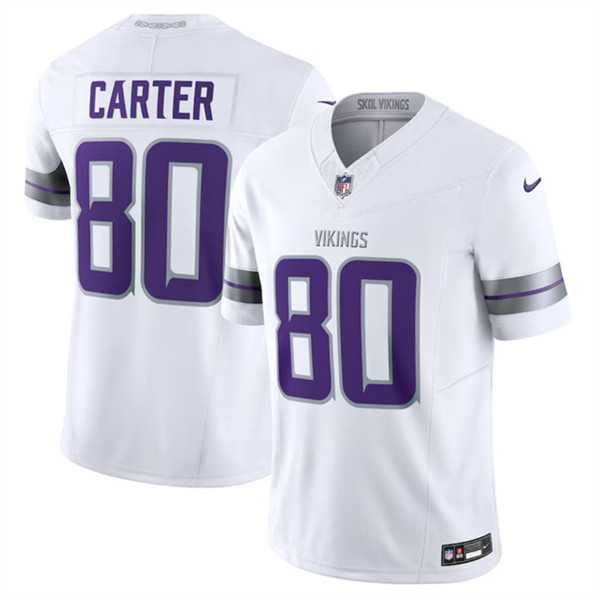 Men & Women & Youth Minnesota Vikings #80 Cris Carter White F.U.S.E. Winter Warrior Limited Stitched Jersey->minnesota vikings->NFL Jersey
